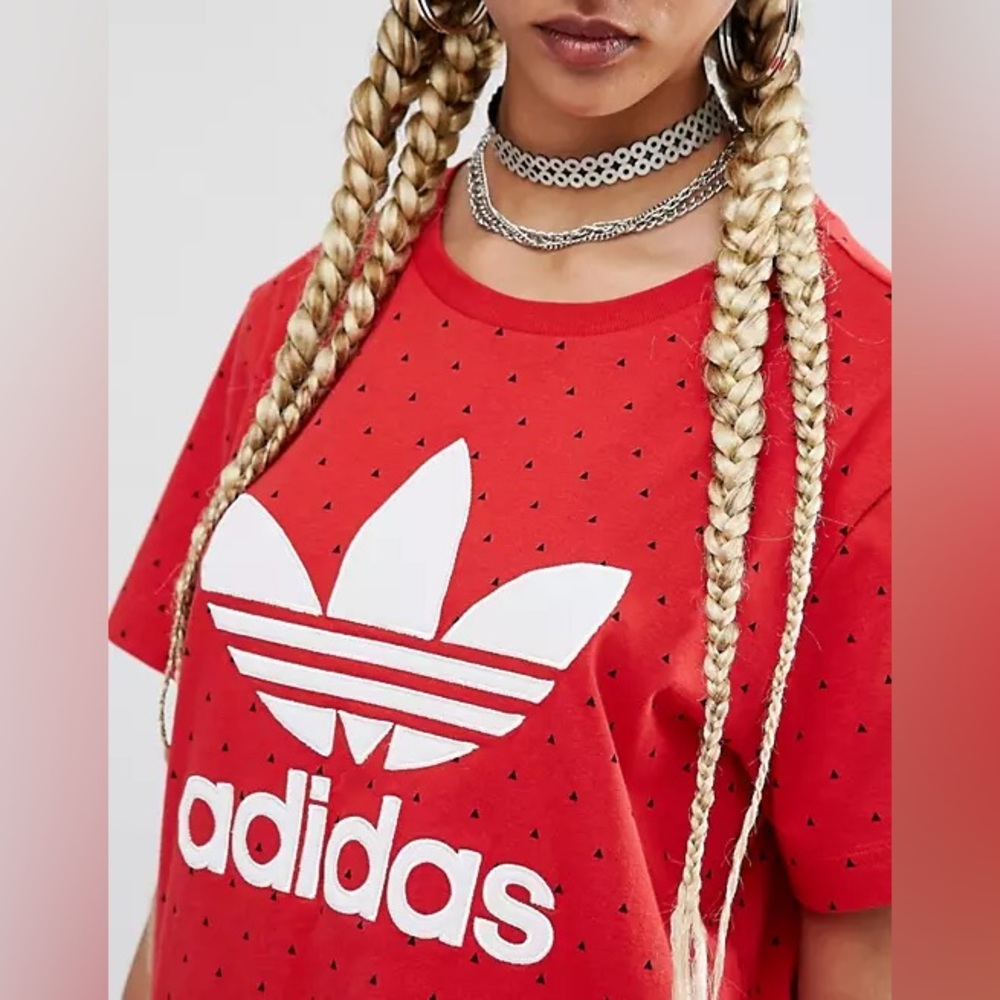 Pharrell Williams Adidas Red Shirt